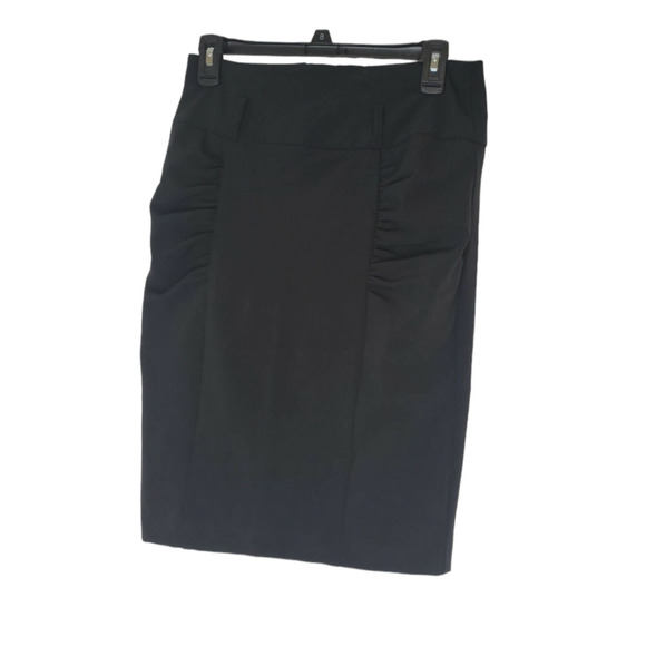 MUNYA5ADD BCX Juniors‎ Black Panel Ruched Pencil Skirt SIze 7 - Picture 1 of 11